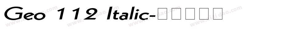 Geo 112 Italic字体转换